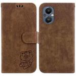 For OnePlus Nord N20 5G Little Tiger Embossed Leather Phone Case(Brown)