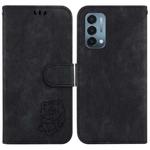 For OnePlus Nord N200 5G Little Tiger Embossed Leather Phone Case(Black)
