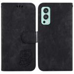 For OnePlus Nord 2 5G Little Tiger Embossed Leather Phone Case(Black)