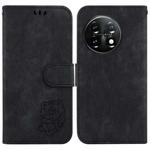 For OnePlus 11 Little Tiger Embossed Leather Phone Case(Black)