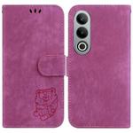 For OnePlus Nord CE4 5G Little Tiger Embossed Leather Phone Case(Rose Red)