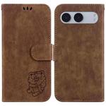 For OnePlus Nord 4 Little Tiger Embossed Leather Phone Case(Brown)