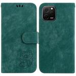For Huawei nova Y61 / Enjoy 50z Little Tiger Embossed Leather Phone Case(Green)