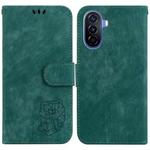 For Huawei nova Y70 Plus Little Tiger Embossed Leather Phone Case(Green)