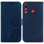 For Huawei P Smart Z Little Tiger Embossed Leather Phone Case(Dark Blue)