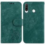 For Huawei P30 Lite / nova 4e Little Tiger Embossed Leather Phone Case(Green)
