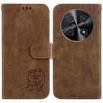 For Huawei nova 12i Little Tiger Embossed Leather Phone Case(Brown)