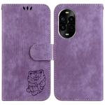 For Huawei nova 13 Pro Little Tiger Embossed Leather Phone Case(Purple)