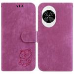 For Huawei nova 14 Little Tiger Embossed Leather Phone Case(Rose Red)