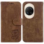 For Huawei nova 14 Ultra Little Tiger Embossed Leather Phone Case(Brown)