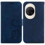 For Huawei nova 14 Ultra Little Tiger Embossed Leather Phone Case(Dark Blue)