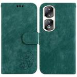 For Honor 90 Pro Little Tiger Embossed Leather Phone Case(Green)