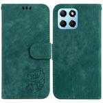 For Honor X8 5G Little Tiger Embossed Leather Phone Case(Green)