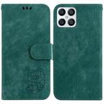 For Honor X8 Little Tiger Embossed Leather Phone Case(Green)