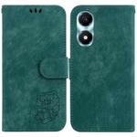 For Honor X5 Plus / Play 40C Little Tiger Embossed Leather Phone Case(Green)