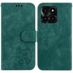 For Honor X6a Little Tiger Embossed Leather Phone Case(Green)