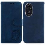 For Honor 200 Little Tiger Embossed Leather Phone Case(Dark Blue)