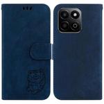 For Honor Play 60 Plus Little Tiger Embossed Leather Phone Case(Dark Blue)