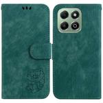 For Honor X6b Little Tiger Embossed Leather Phone Case(Green)