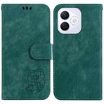 For Honor X60i Little Tiger Embossed Leather Phone Case(Green)