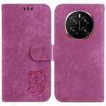 For Honor Magic7 Little Tiger Embossed Leather Phone Case(Rose Red)