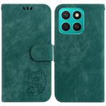 For Honor X8c 4G Little Tiger Embossed Leather Phone Case(Green)