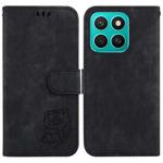 For Honor X8c 4G Little Tiger Embossed Leather Phone Case(Black)