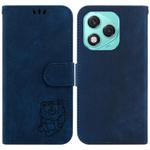 For Honor 400 Lite Little Tiger Embossed Leather Phone Case(Dark Blue)
