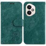 For Honor 400 Global 156.5mm Little Tiger Embossed Leather Phone Case(Green)
