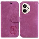 For Honor 400 Global 156.5mm Little Tiger Embossed Leather Phone Case(Rose Red)