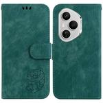 For Honor 400 Pro Global 160.8mm Little Tiger Embossed Leather Phone Case(Green)