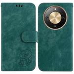 For Honor X70 5G Little Tiger Embossed Leather Phone Case(Green)