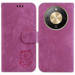 For Honor X70 5G Little Tiger Embossed Leather Phone Case(Rose Red)