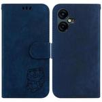 For Tecno Pova Neo 3 Little Tiger Embossed Leather Phone Case(Dark Blue)