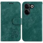 For Tecno Camon 20 Pro 4G / 20 Little Tiger Embossed Leather Phone Case(Green)