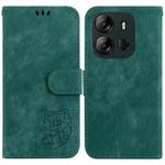 For Tecno Spark GO 2023 /Pop 7 Pro Little Tiger Embossed Leather Phone Case(Green)