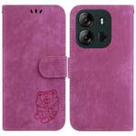 For Tecno Spark GO 2023 /Pop 7 Pro Little Tiger Embossed Leather Phone Case(Rose Red)