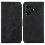 For Tecno Spark 10 Pro Little Tiger Embossed Leather Phone Case(Black)