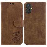 For Tecno Spark 9 Pro / 9T Little Tiger Embossed Leather Phone Case(Brown)