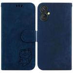 For Tecno Spark 9 Pro / 9T Little Tiger Embossed Leather Phone Case(Dark Blue)