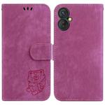 For Tecno Spark 9 Pro / 9T Little Tiger Embossed Leather Phone Case(Rose Red)