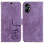 For Tecno Camon 19 Neo Little Tiger Embossed Leather Phone Case(Purple)