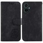 For Tecno Camon 19 Neo Little Tiger Embossed Leather Phone Case(Black)