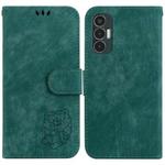 For Tecno Pova 3 / LE7 Little Tiger Embossed Leather Phone Case(Green)