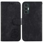 For Tecno Pova 3 / LE7 Little Tiger Embossed Leather Phone Case(Black)