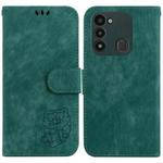 For Tecno Spark Go 2022 / 8C Little Tiger Embossed Leather Phone Case(Green)