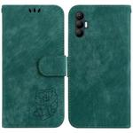 For Tecno Spark 8 Pro Little Tiger Embossed Leather Phone Case(Green)