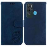 For Tecno Pova Neo / LE6 Little Tiger Embossed Leather Phone Case(Dark Blue)