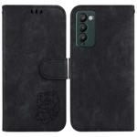 For Tecno Camon 18 / 18P Little Tiger Embossed Leather Phone Case(Black)