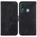 For Tecno Spark 8 / 8T Little Tiger Embossed Leather Phone Case(Black)